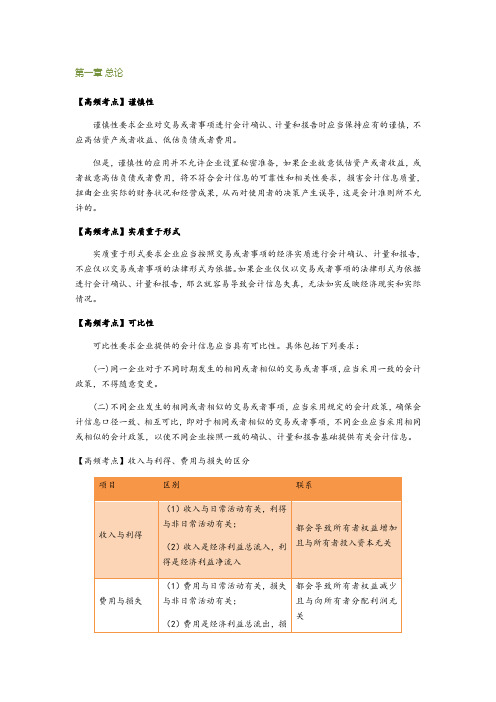 注会会计知识点详细