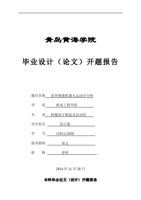 开题报告规范个