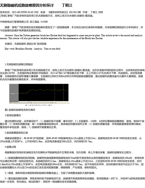 无刷励磁机短路故障原因分析探讨丁明江