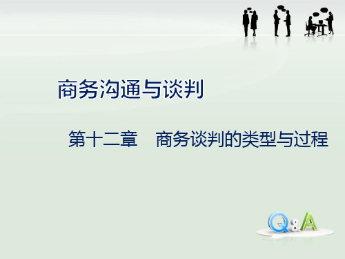 商务沟通与谈判教案—12第十二章   商务谈判的类型与过程