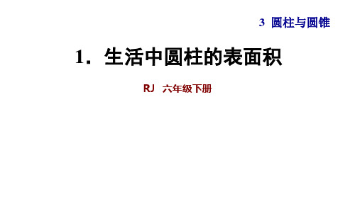 人教版六年级数学下册第3单元圆柱与圆锥PPT复习课件