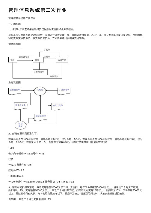 管理信息系统第二次作业