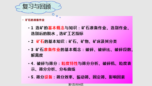 磨矿与分级矿物加工专业知识与技能培训罗立群PPT课件