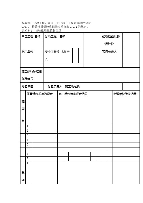 园林绿化工程检验批分项工程分部子分部工程质量验收记录