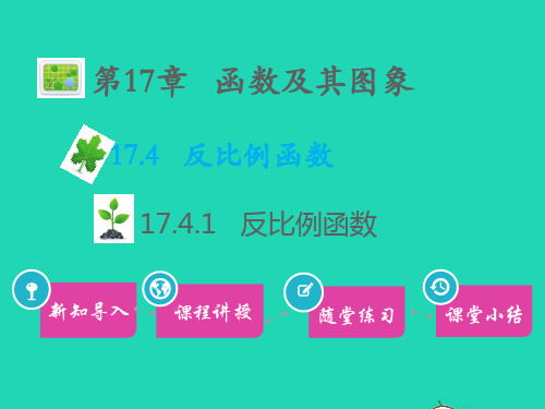 八年级数学下册17、4反比例函数17、4、1反比例函数教学课件新版华东师大版