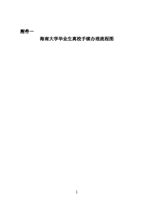 海南大学毕业生离校手续办理流程图