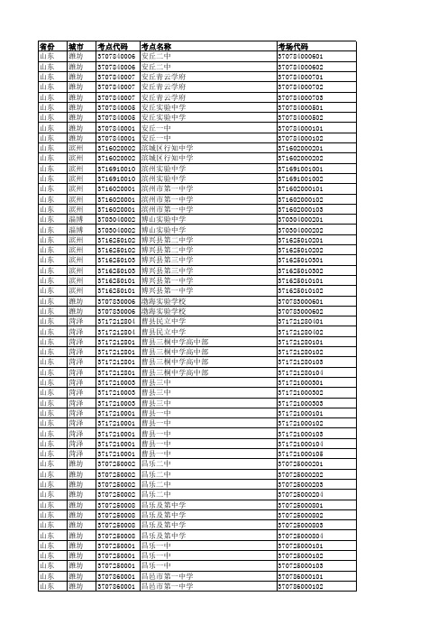 2017年夏季山东省信息技术考点考场注册码