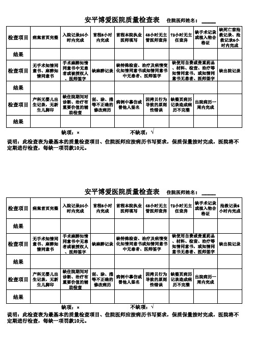 病历质量检查表 (7)