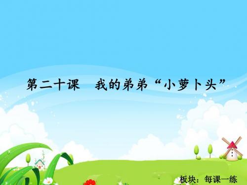 最新语文S版三年级语文下册20 我的弟弟“小萝卜头”_每课一练