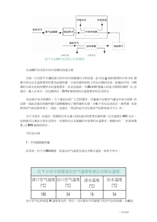 空压机冷却器余热回收应用案例分析