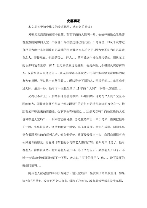 凌落飘羽_初中作文