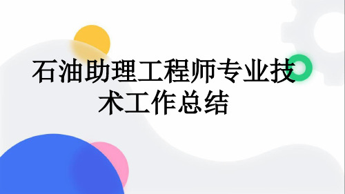 石油助理工程师专业技术工作总结