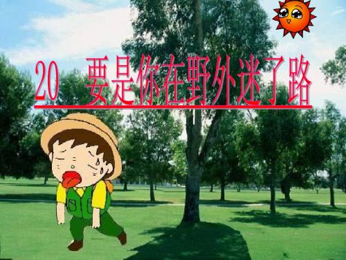 人教版二年级下册:要是你在野外迷了路