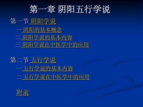 阴阳五行学说