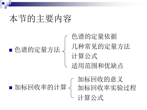 气相色谱定量方法及加标回收率的计算