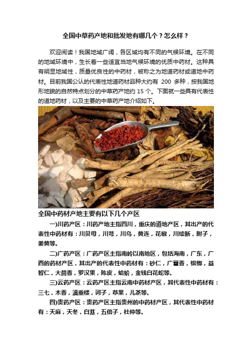 全国中草药产地和批发地有哪几个？怎么样？