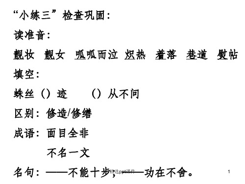 人物形象分析ppt课件