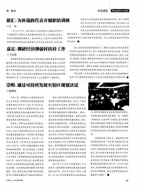 徐汇:为补选的代表开履职培训班