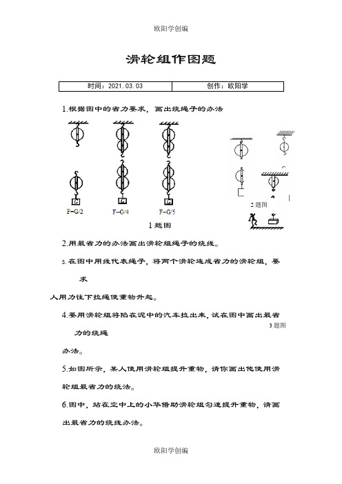 滑轮组典型作图题之欧阳学创编