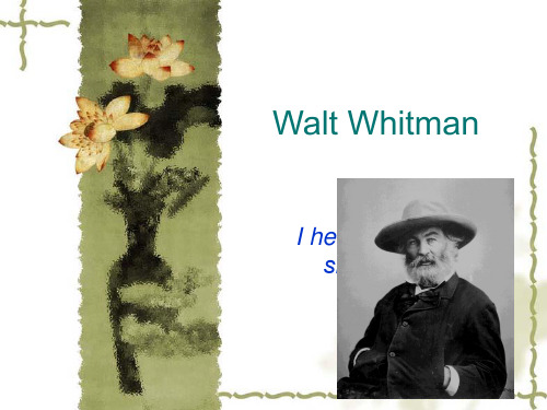 ( A )  沃尔特惠特曼 Walt Whitman