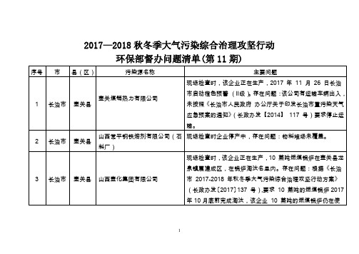 20172018秋冬季大气污染综合治理攻坚行动