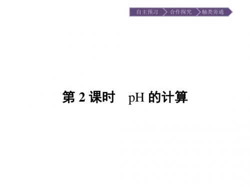 (人教版)高二化学选修4课件：3.2.2pH的计算