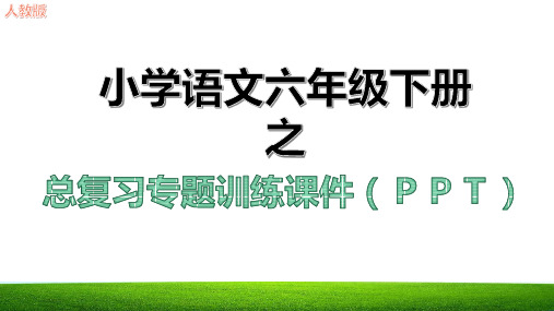 新部编版小学语文六年级总复习专题训练课件ppt(常识文化)