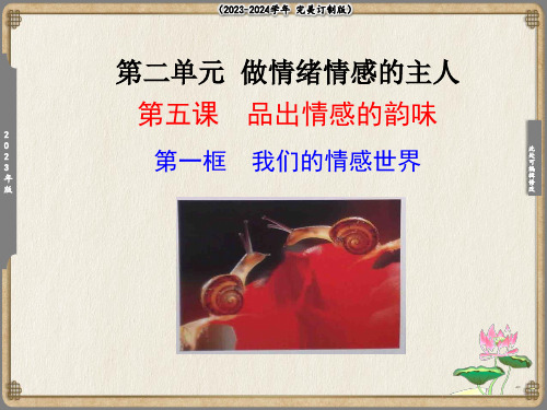 《我们的情感世界》教学课件1(共20张PPT)