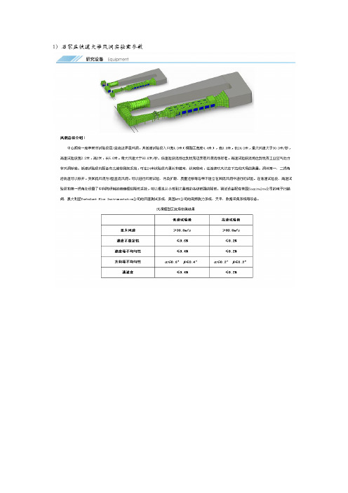 国内几个大型风洞实验室资料