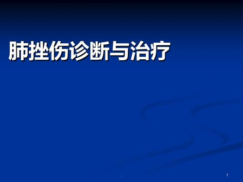 肺挫伤的诊断与治疗ppt课件