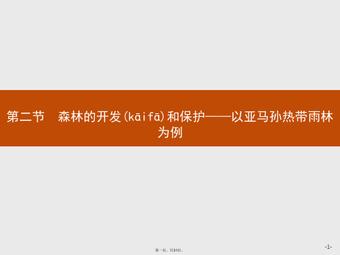 版地理人教版必修课件第二章第二节森林的开发和保护以亚马孙热带雨林为例