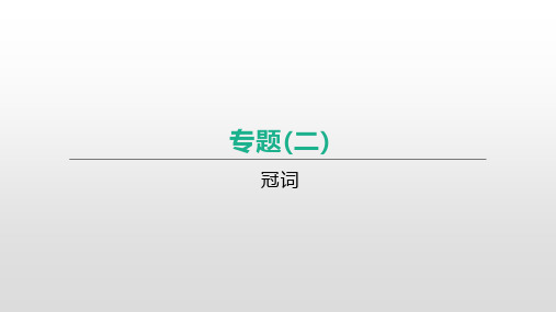 江苏中考英语语法专项复习课件:专题(02) 冠词