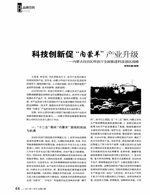 科技创新促“内蒙羊”产业升级——内蒙古自治区科技厅全面推进科技强区战略