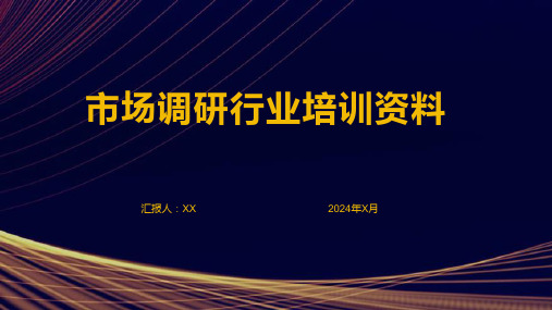 2024年市场调研行业培训资料：掌握市场研究的精准方法与技巧