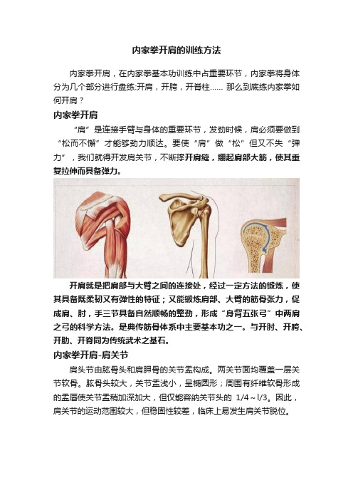 内家拳开肩的训练方法