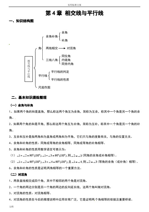 七年级数学相交线与平行线(教师讲义)