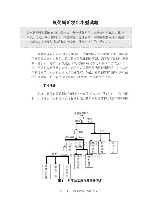 氧化铜矿浸出小型试验 刘杨洋