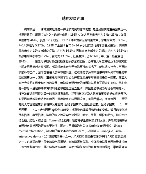 精神发育迟滞