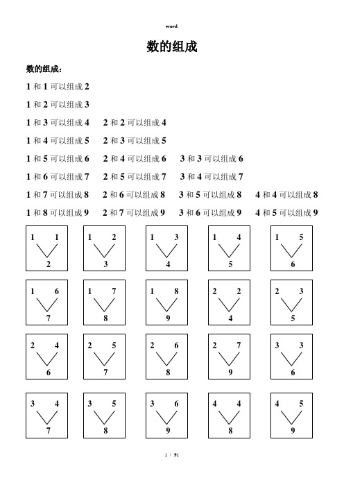 10以内数的分解与组成(精选、)