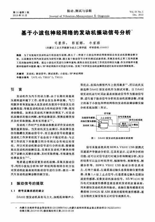 基于小波包神经网络的发动机振动信号分析