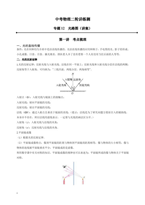 【中考优选】中考物理二轮复习讲练测专题12 光路图(讲).doc