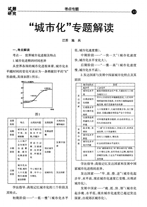 “城市化”专题解读