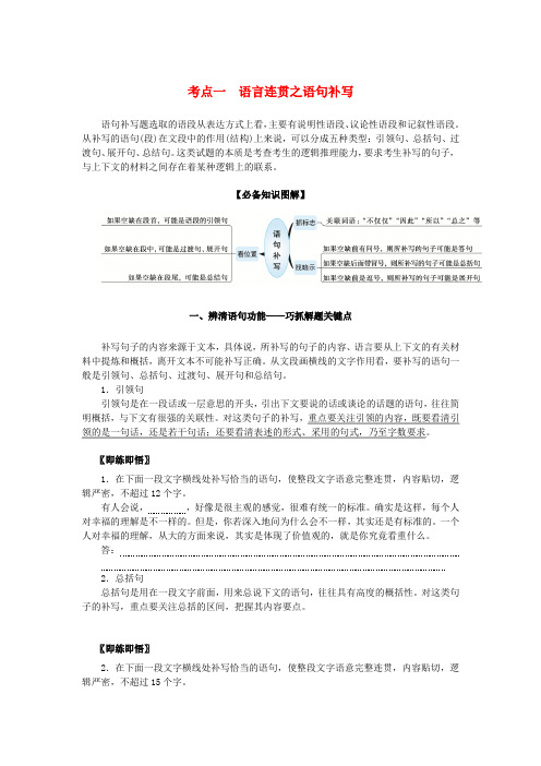 2024版新教材高考语文全程一轮总复习第三部分语言文字运用专题二基于核心素养的表达运用学案二专题分类