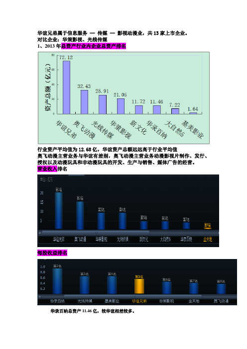 华谊兄弟2013年财务报表会计分析