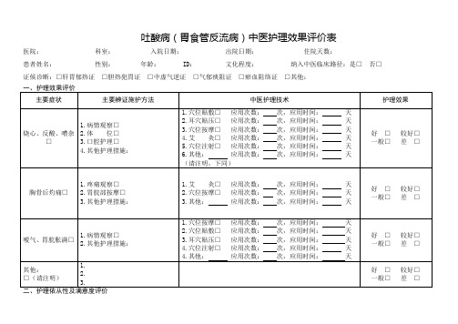 3-吐酸病(胃食管反流病)中医护理方案