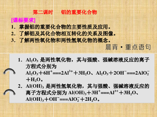 高中化学人教版必修1教学课件：第三章 金属及其化合物 2.2 铝的重要化合物