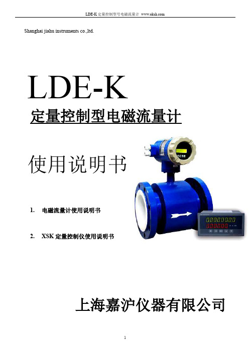 上海嘉沪仪器 LDE-K 定量控制型电磁流量计 说明书