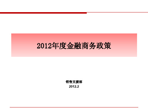 2012年度金融商务政策