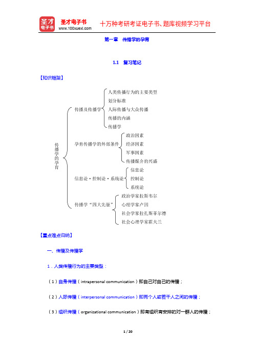 李彬《传播学引论》笔记、考研真题和典型题详解(传播学的孕育)【圣才出品】