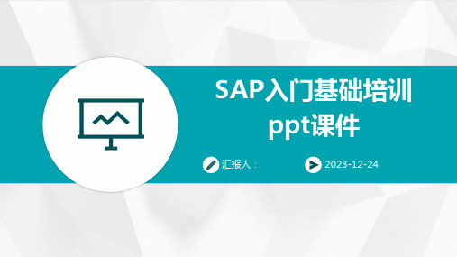 SAP入门基础培训ppt课件